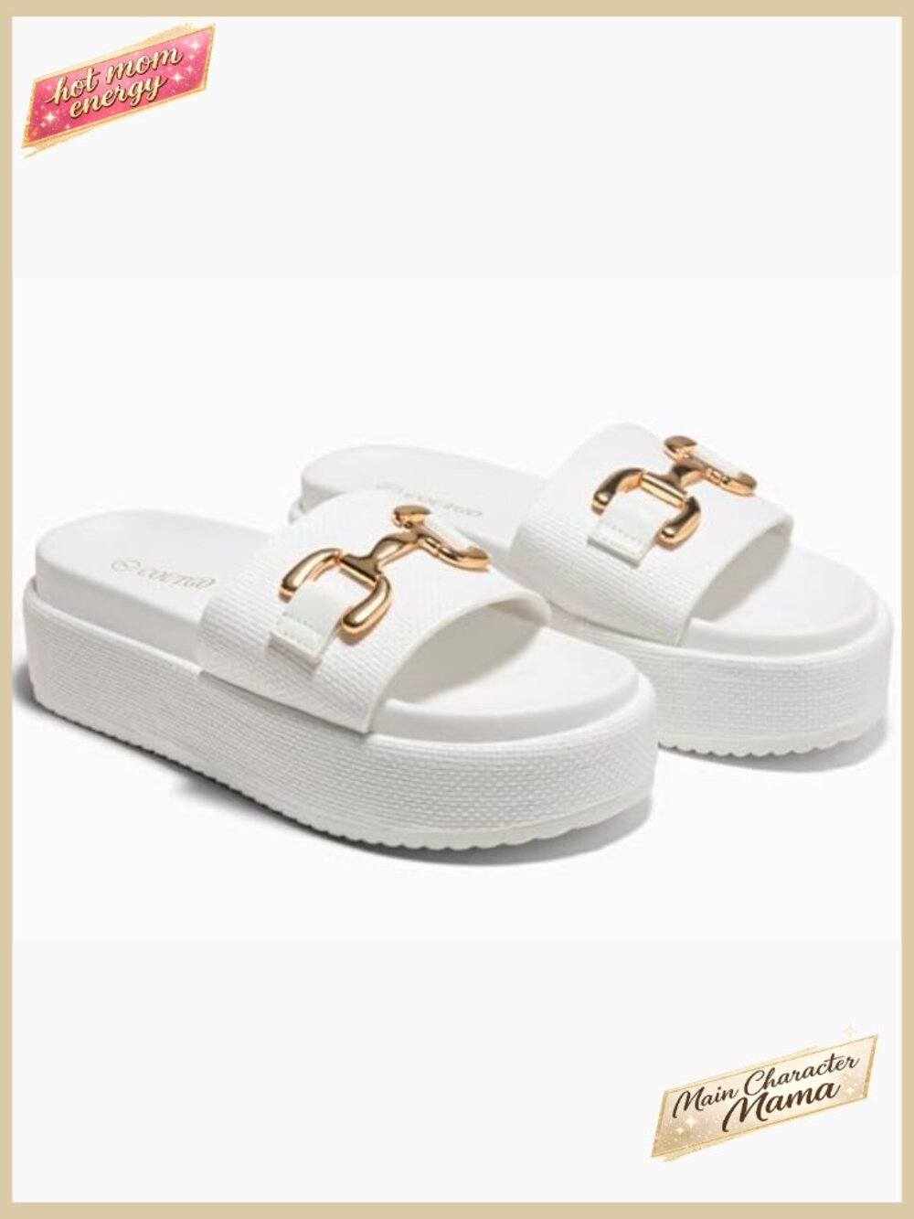Raffia Platform Sandals Espadrilles Slip On Chain Detail Boho Summer Slide - Picture 5 of 7